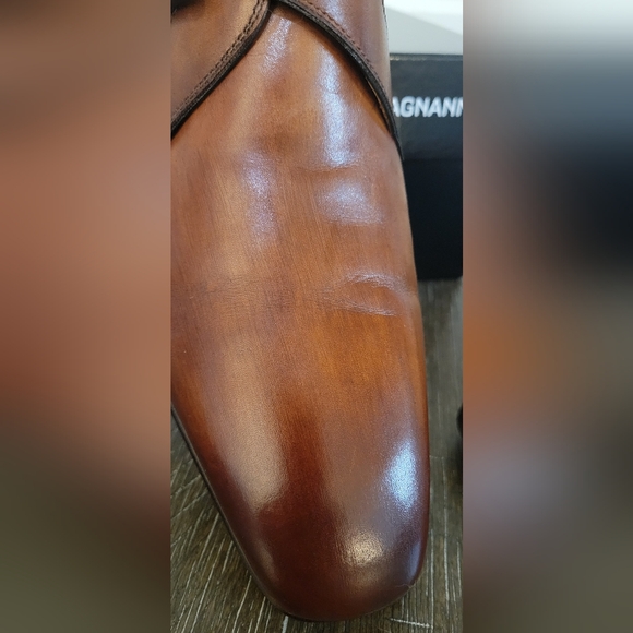 Magnanni Marco II Brown Single Monk Strap Mens Dress Shoe Sz 46 / 13 NIB - Picture 5 of 12